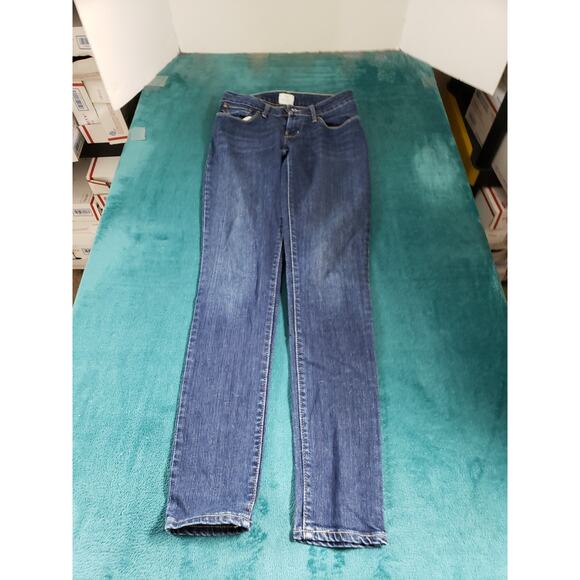 Levis Jeans Size 0 Womens Blue Stretch Pant Ladies Mid Rise Bold Curve Skinny - Picture 1 of 14